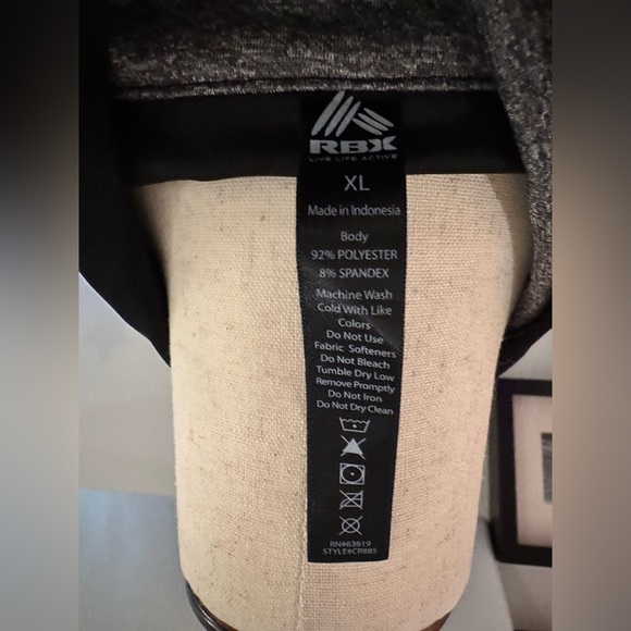 RBX Studio Daily Super Soft Mock Neck Jacket Black and Grey Size XL - Picture 9 of 11